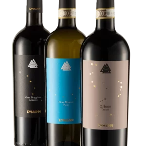 Scatola di legno con tre vini Eymann